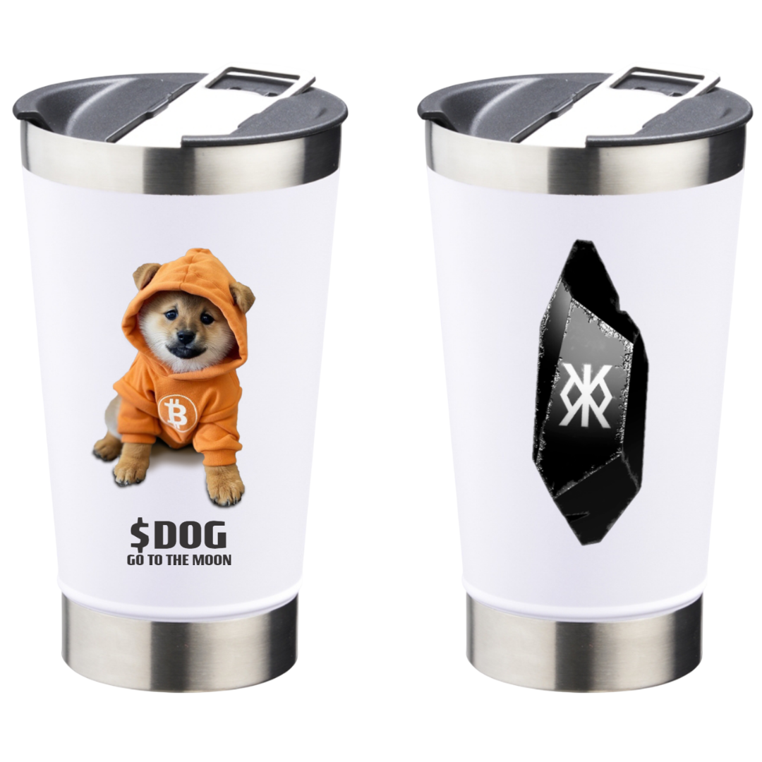 Copo $DOG térmico 500ml com abridor