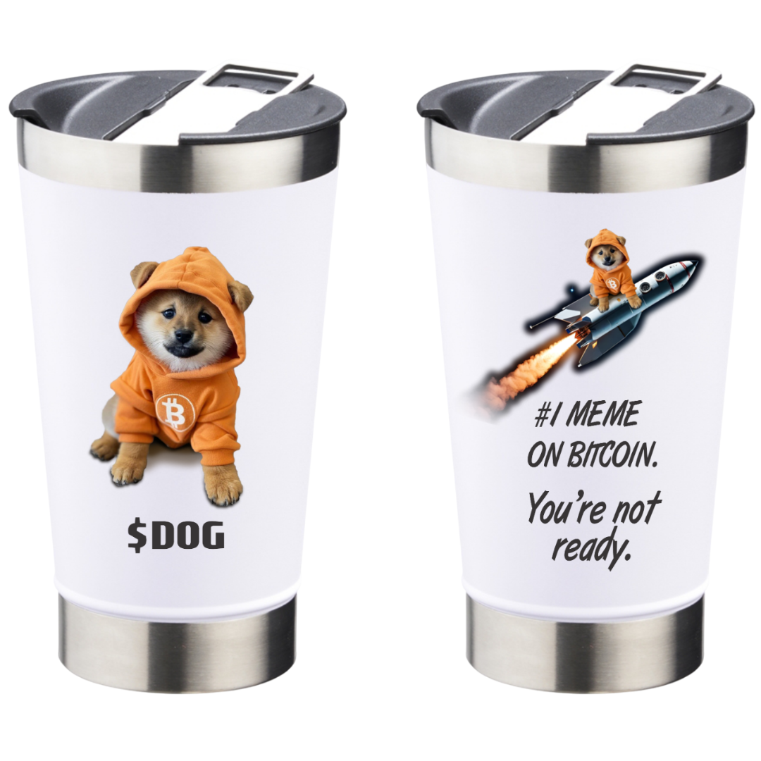 Copo $DOG térmico 500ml com abridor