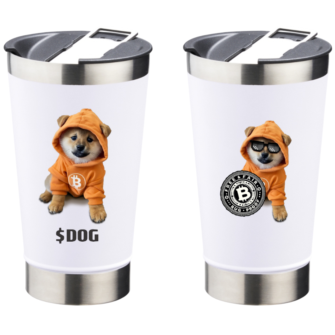 Copo $DOG térmico 500ml com abridor