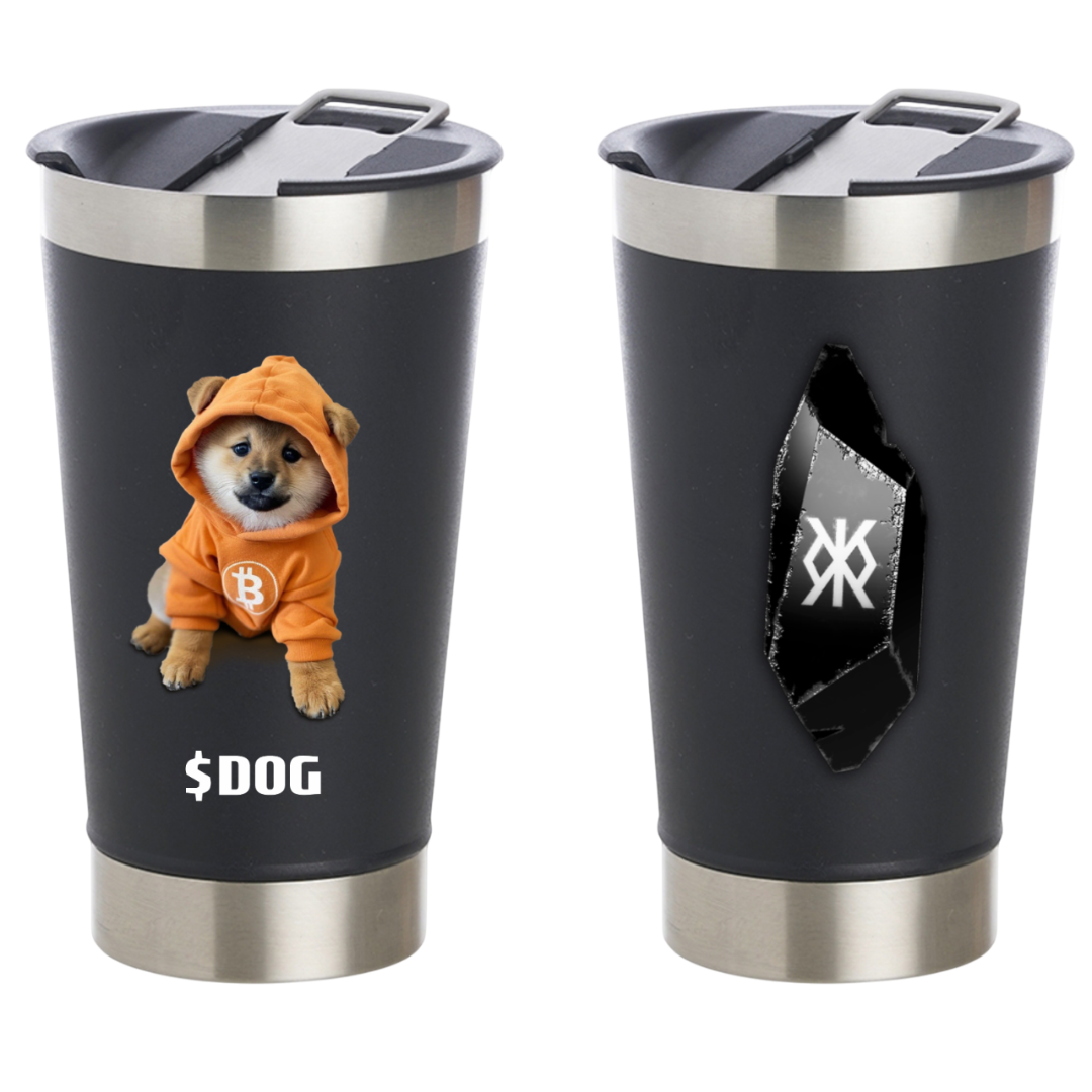 Copo $DOG térmico 500ml com abridor