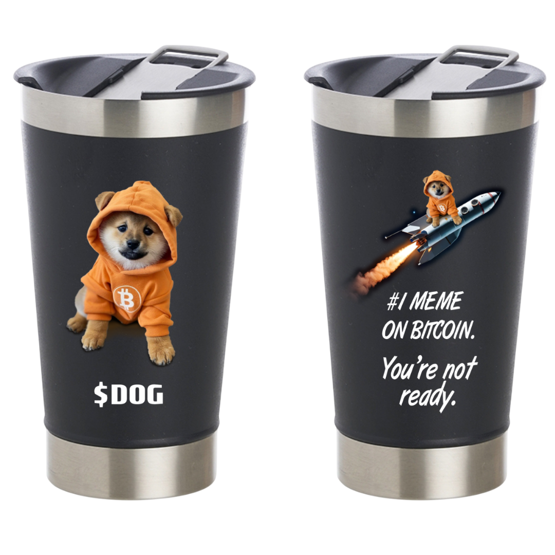 Copo $DOG térmico 500ml com abridor