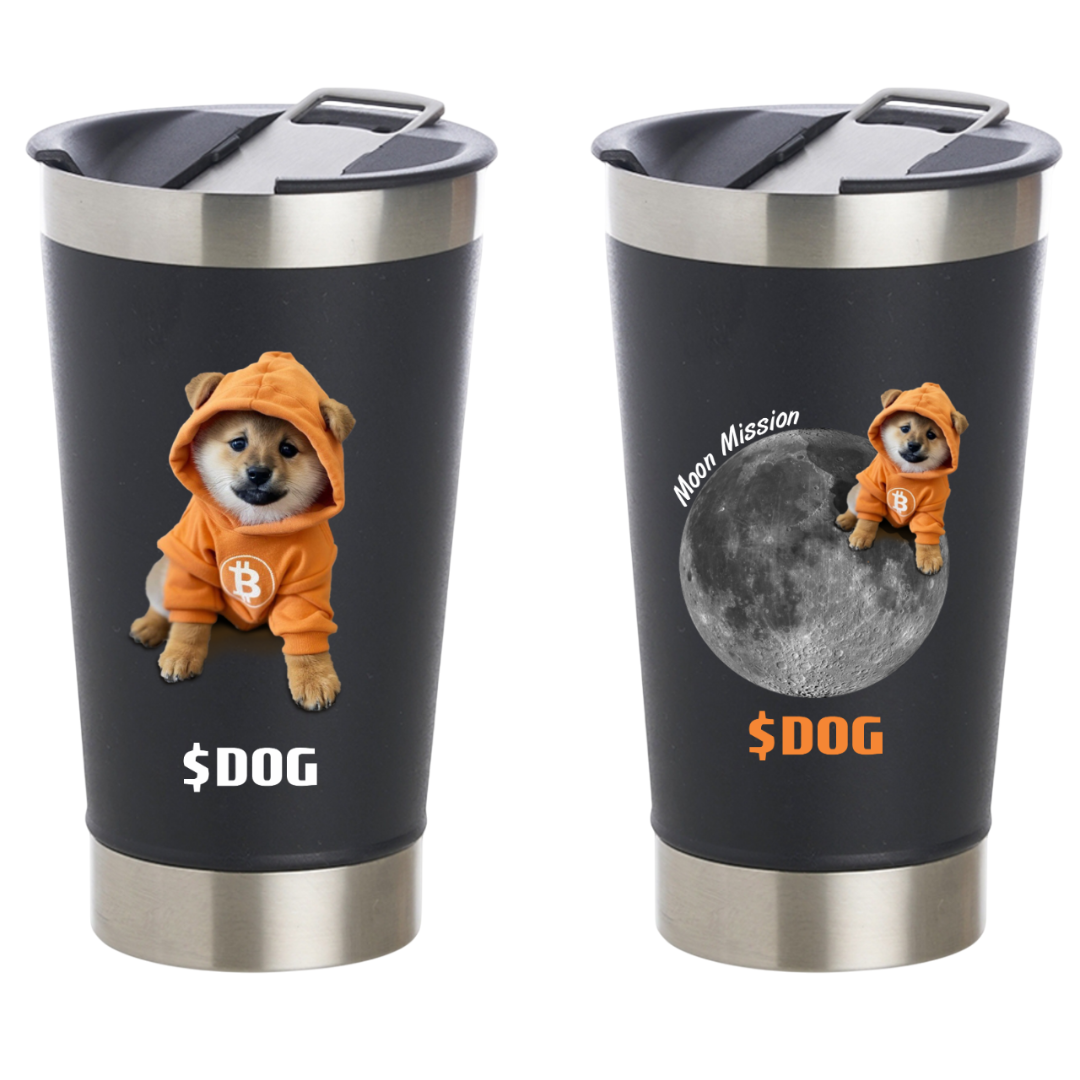 Copo $DOG térmico 500ml com abridor