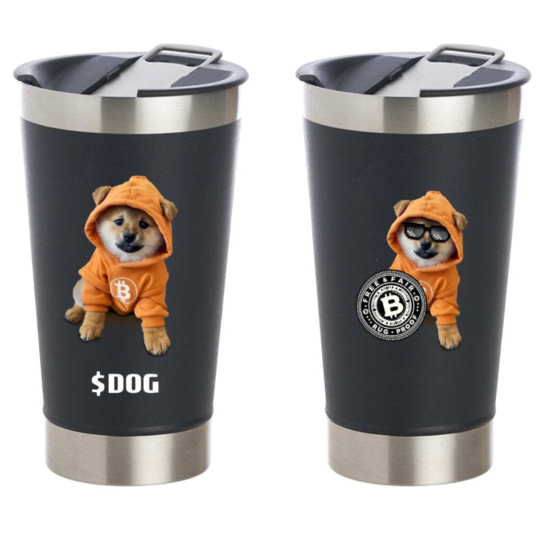 Copo $DOG térmico 500ml com abridor