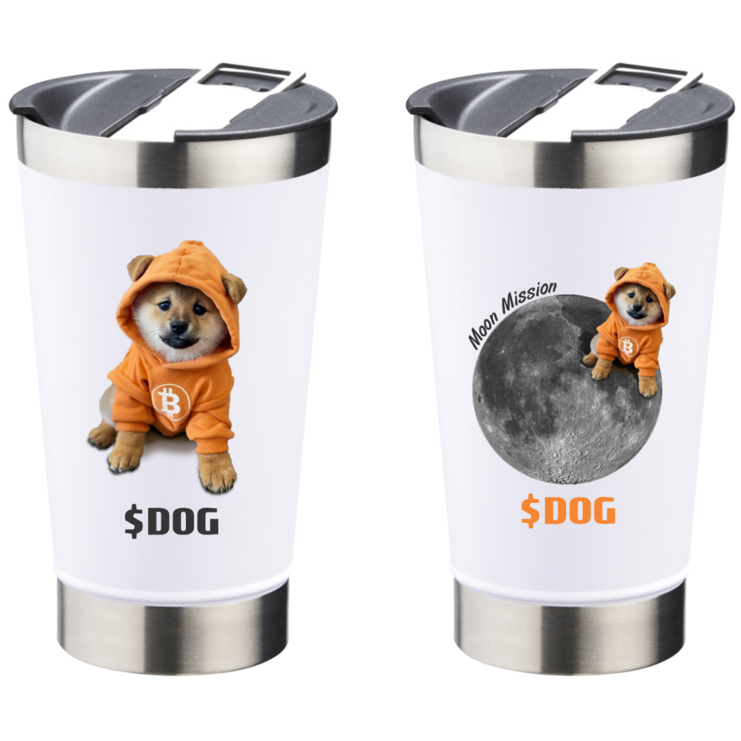 Copo $DOG térmico 500ml com abridor